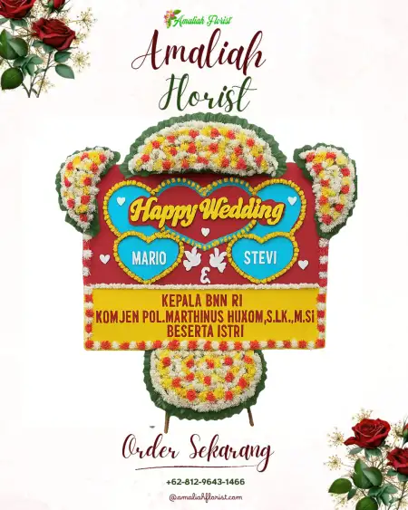Papan Bunga Pernikahan Karangbangun